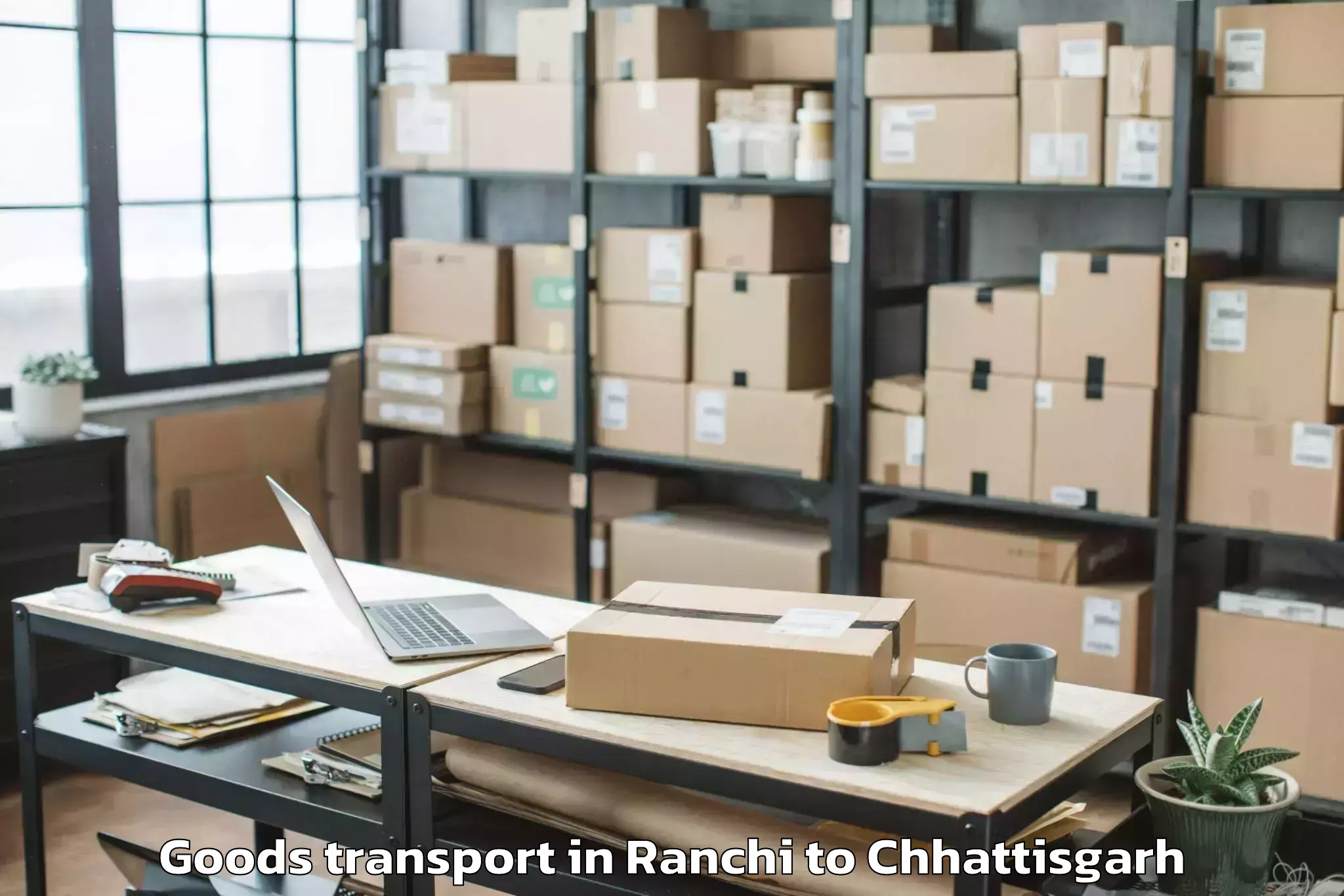 Hassle-Free Ranchi to Indira Kala Sangeet Vishwavidy Goods Transport